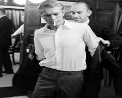 Steve McQueen smoking